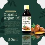 MHB Argan Oil Organic 100% Pure Cold Pressed - Premium Grade Pure Moisturizer for Dry & Damaged Skin, Hair, Face, Body, Scalp & Nails - 50ML